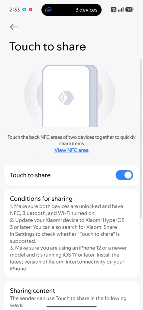 image 41 HyperOS 3 Touch to Share