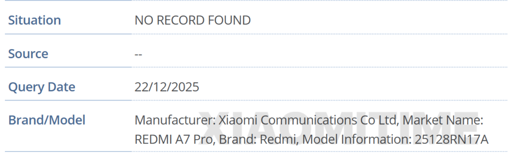 REDMI A7 Pro and POCO C81 Spotted in Certifications — Check Out Expected Specs 2 re REDMI A7 Pro